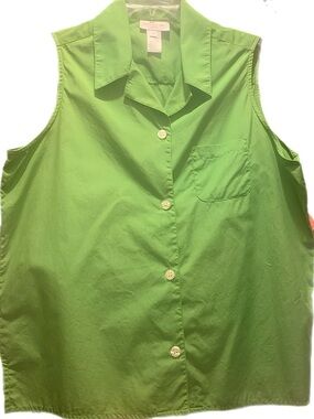 Jones New York Dress Shirt, Sleeveless, 100% Cotton, Size 12